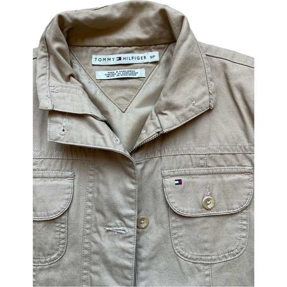 Tommy Hilfiger  100 percent cotton button down khaki jacket in size s. Womens - Picture 2 of 4